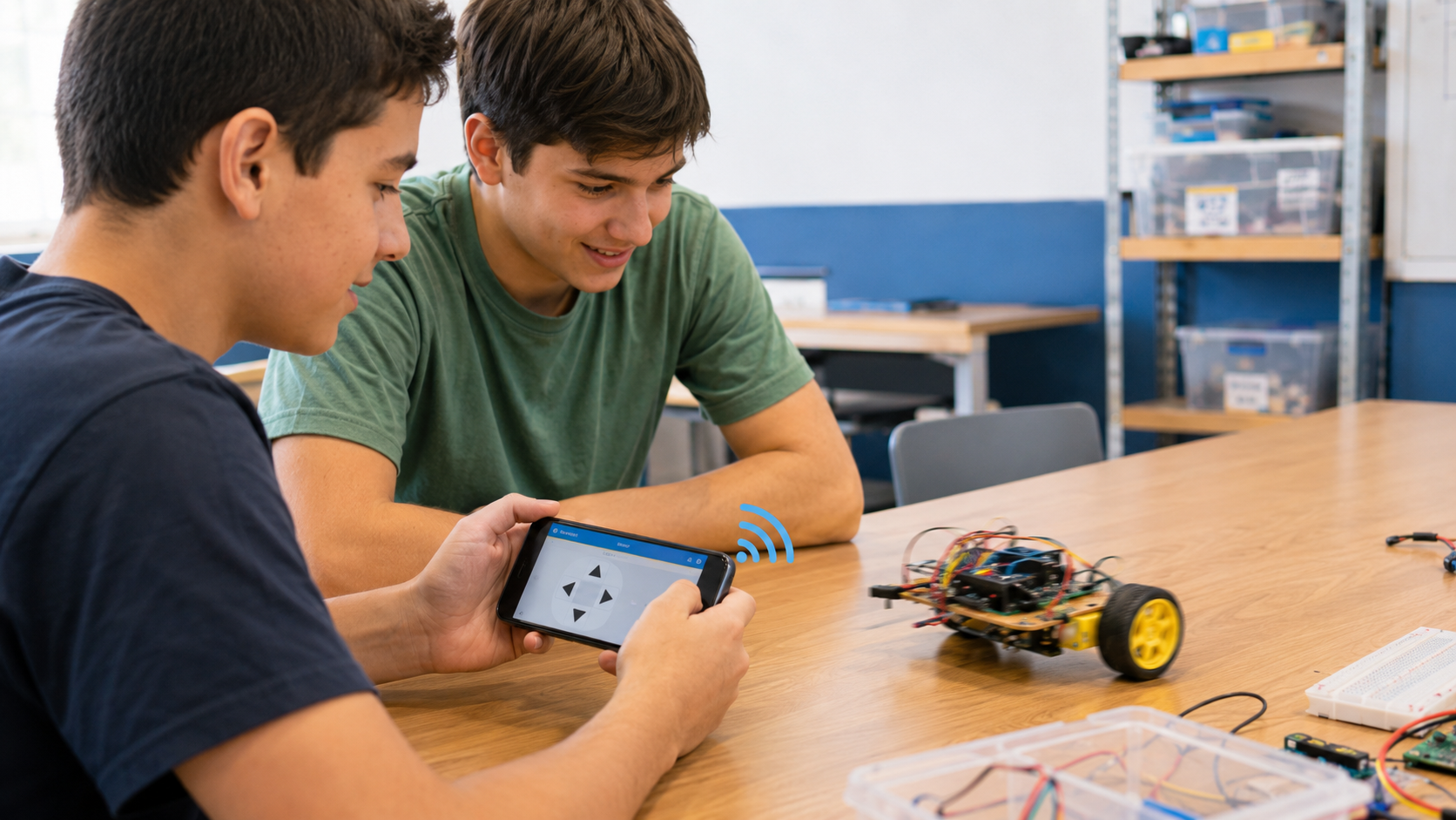 Control de un robot desde un teléfono móvil